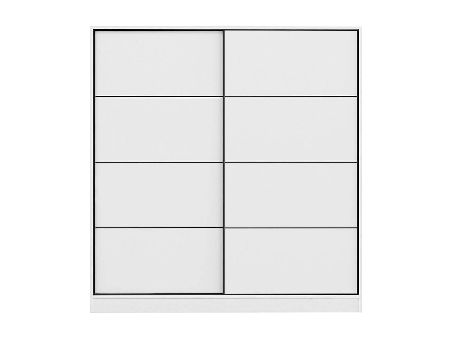 Armoire penderie blanche portes coulissantes L.180 cm BYRON