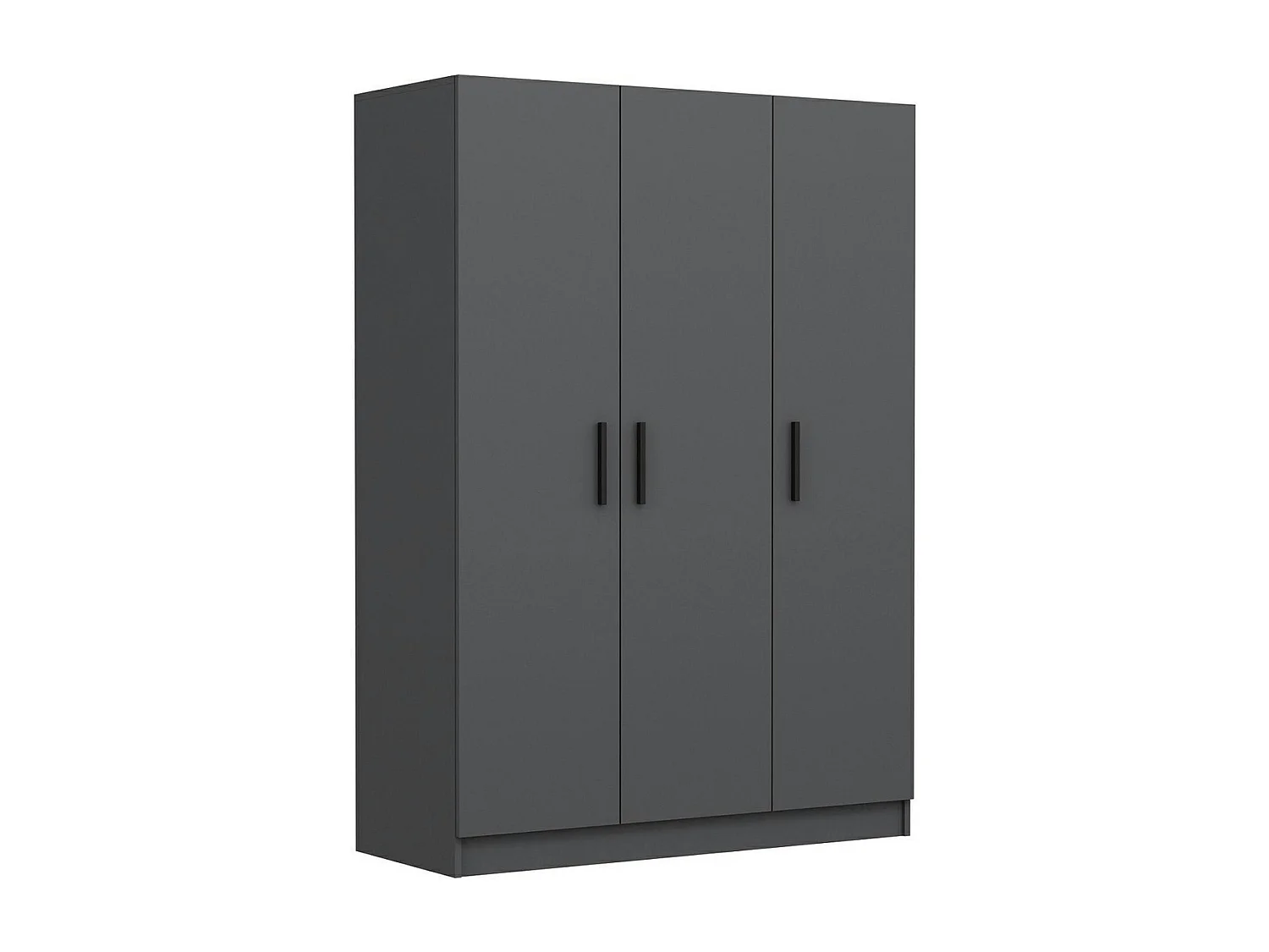 Armoire penderie moderne gris foncé - 3 portes BYRON