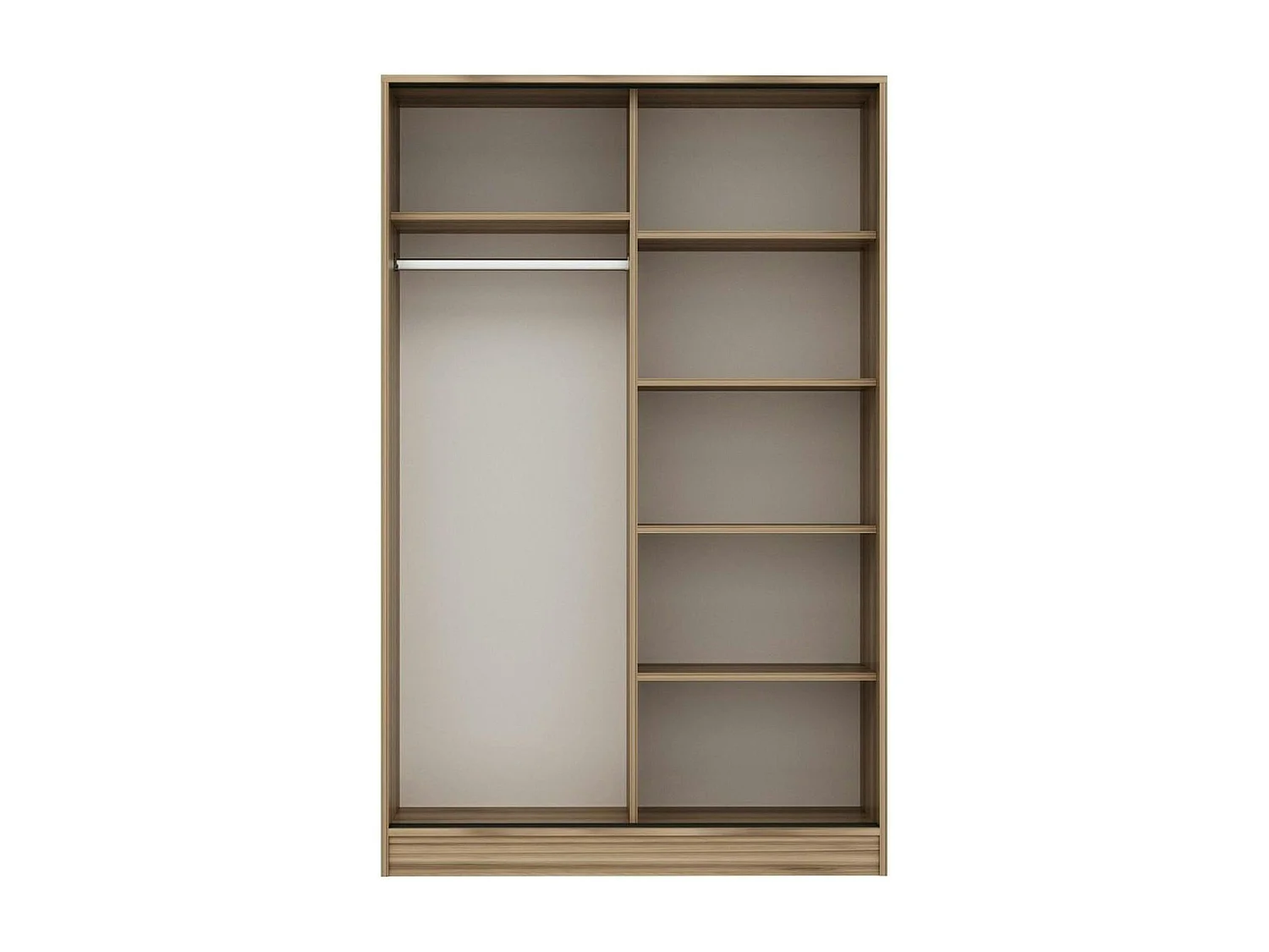 Armoire penderie portes coulissantes, effet bois BYRON