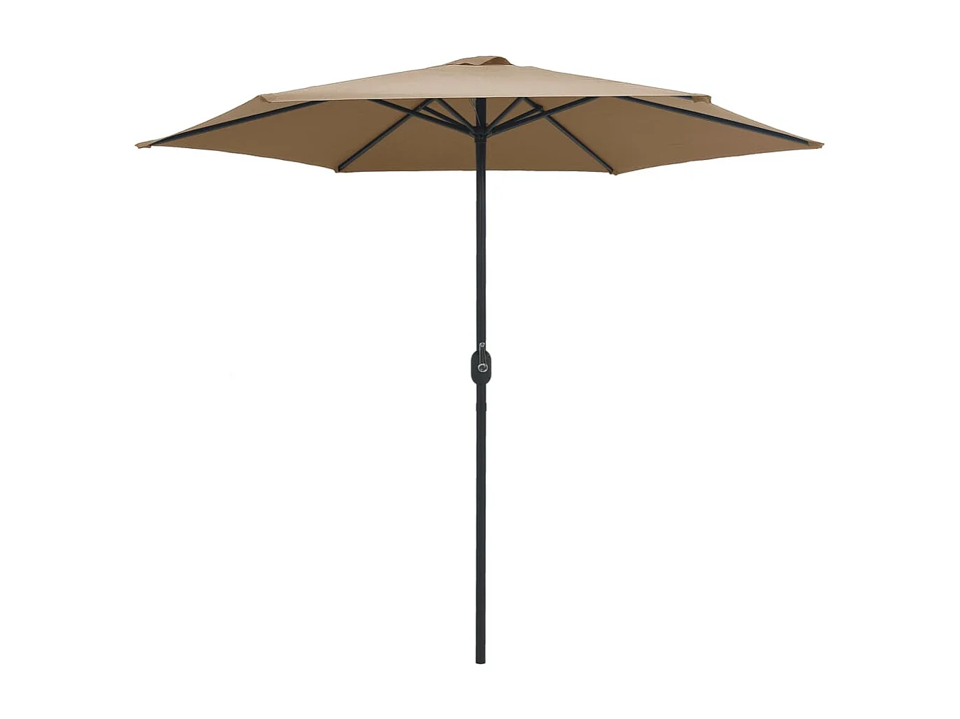 Prolenta Premium -  Parasol de jardin et mât en aluminium 270x246 cm Taupe