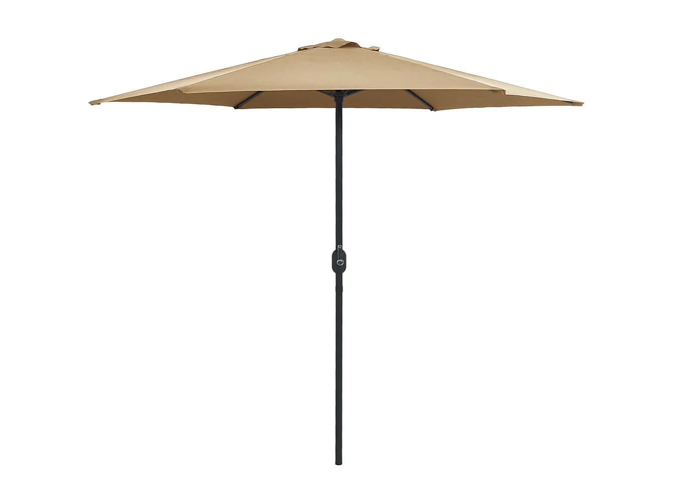 Prolenta Premium -  Parasol de jardin et mât en aluminium 270x246 cm Taupe