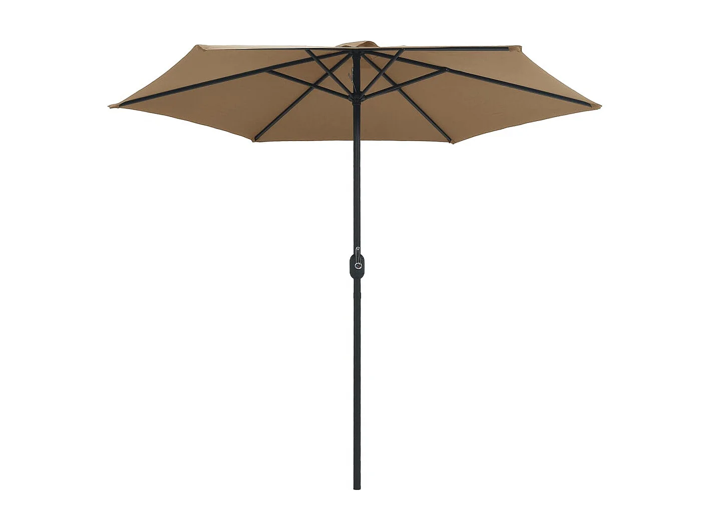 Prolenta Premium -  Parasol de jardin et mât en aluminium 270x246 cm Taupe