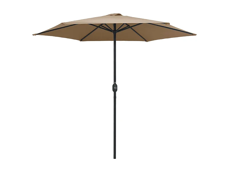Prolenta Premium -  Parasol de jardin et mât en aluminium 270x246 cm Taupe