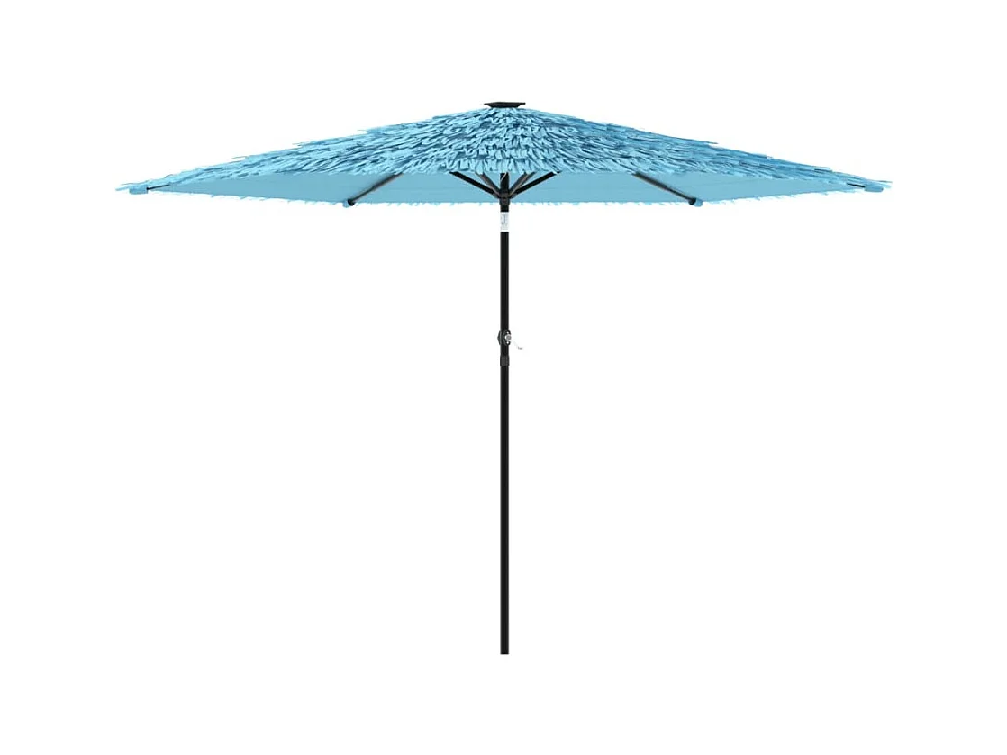 Draveil  Parasol de jardin avec mât en acier bleu 288x288x225 cm