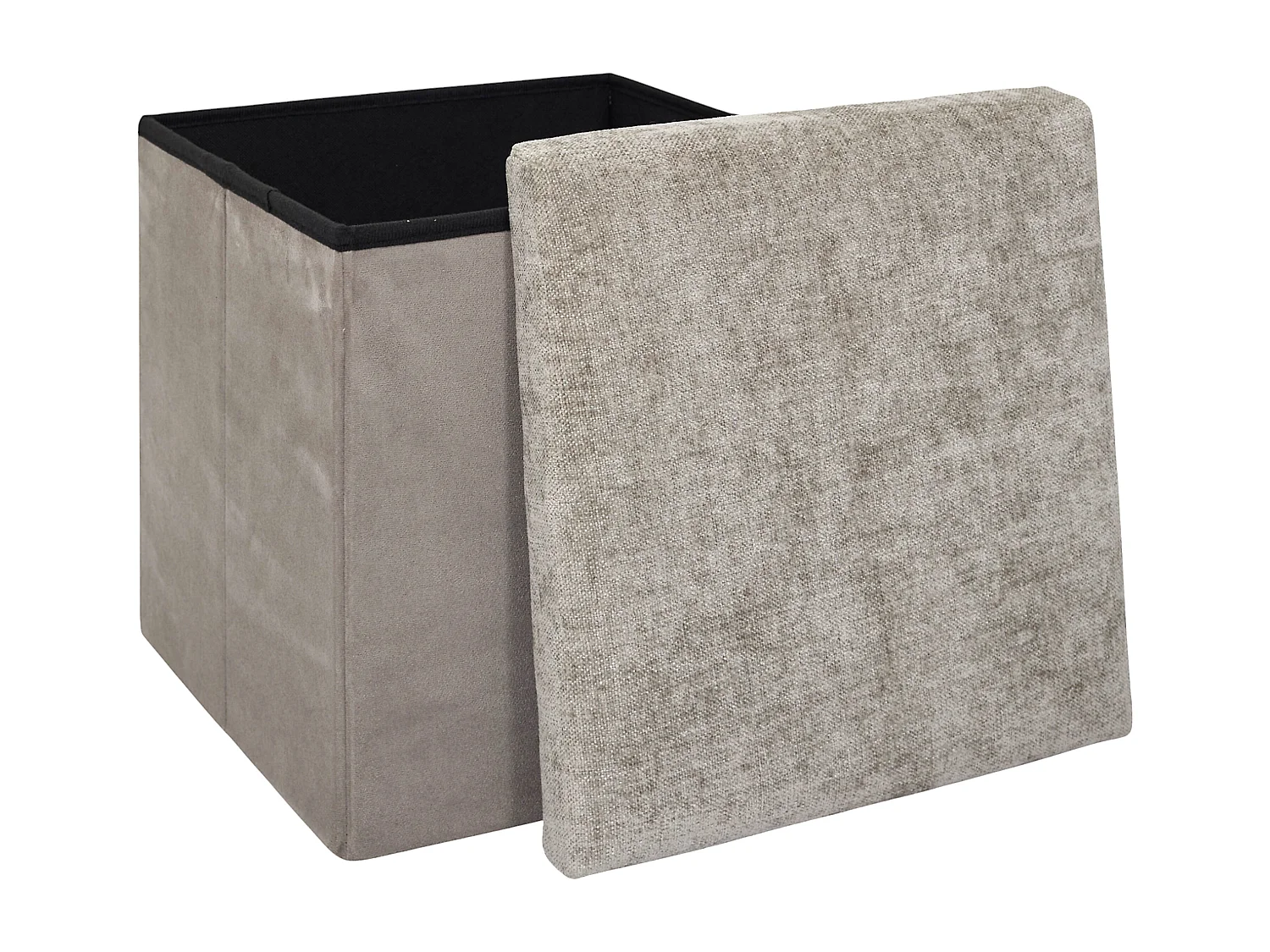 Coffre Pouf Pliable Emilia Marron Marron