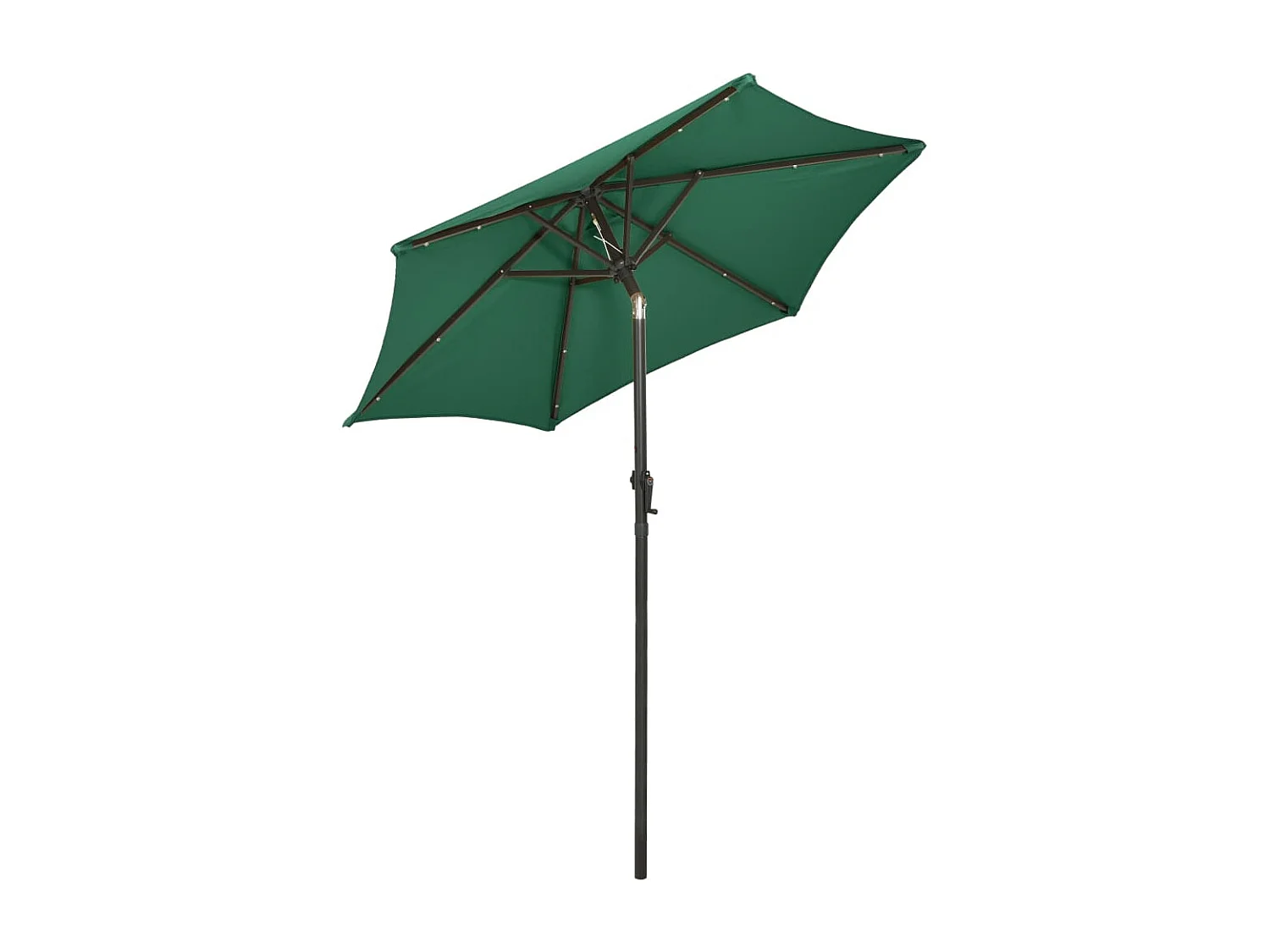 Zerdal  Parasol de jardin avec lumières LED vert 200x211 cm aluminium
