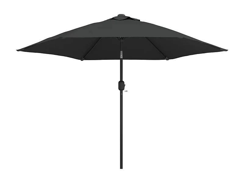 Arabella  Parasol met LED-verlichting en stalen paal 300 cm antraciet