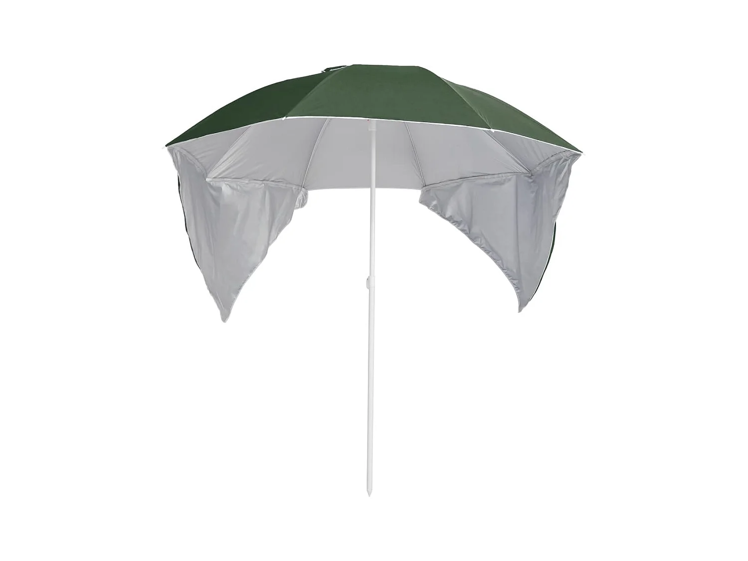 Ceyda  Parasol de plage avec parois latérales vert 215 cm
