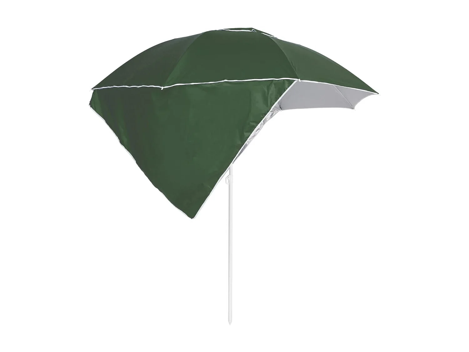 Ceyda  Parasol de plage avec parois latérales vert 215 cm