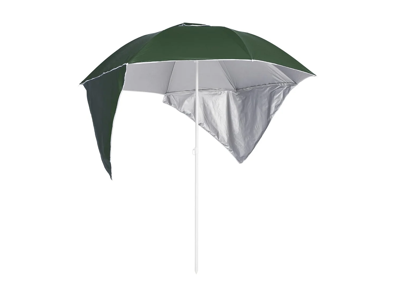 Ceyda  Parasol de plage avec parois latérales vert 215 cm