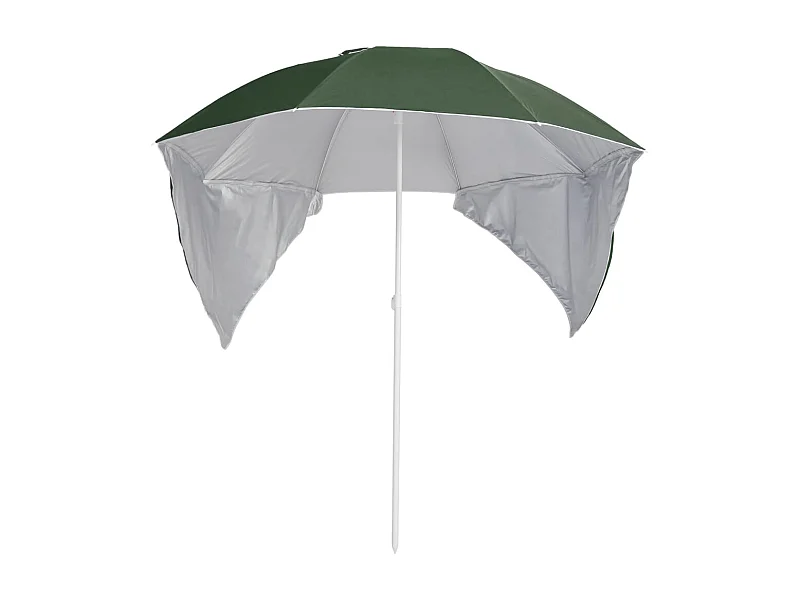 Ceyda  Parasol de plage avec parois latérales vert 215 cm