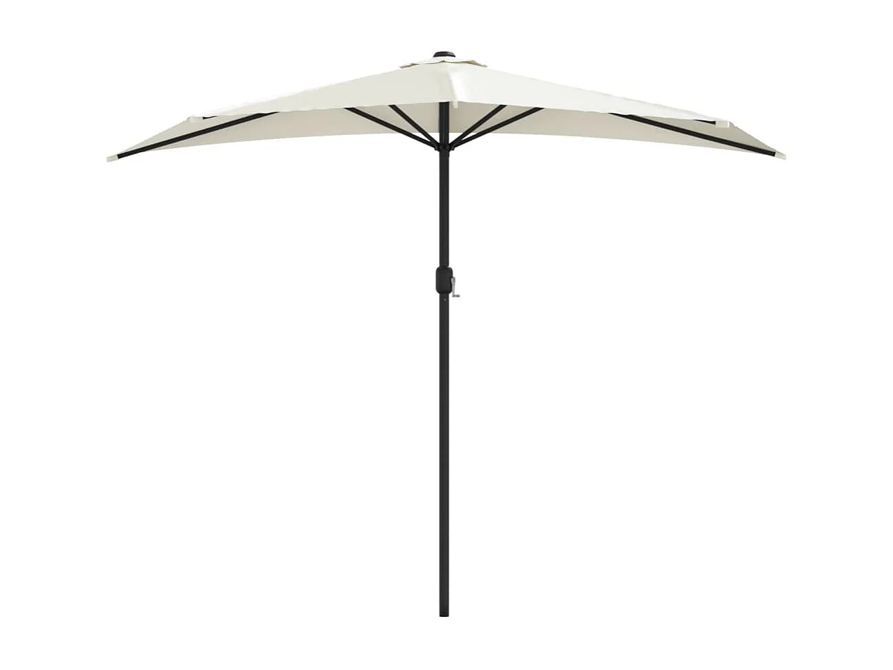 Vilde Kristine  Balkonparasol half met aluminium paal 270x144 cm zandkleurig
