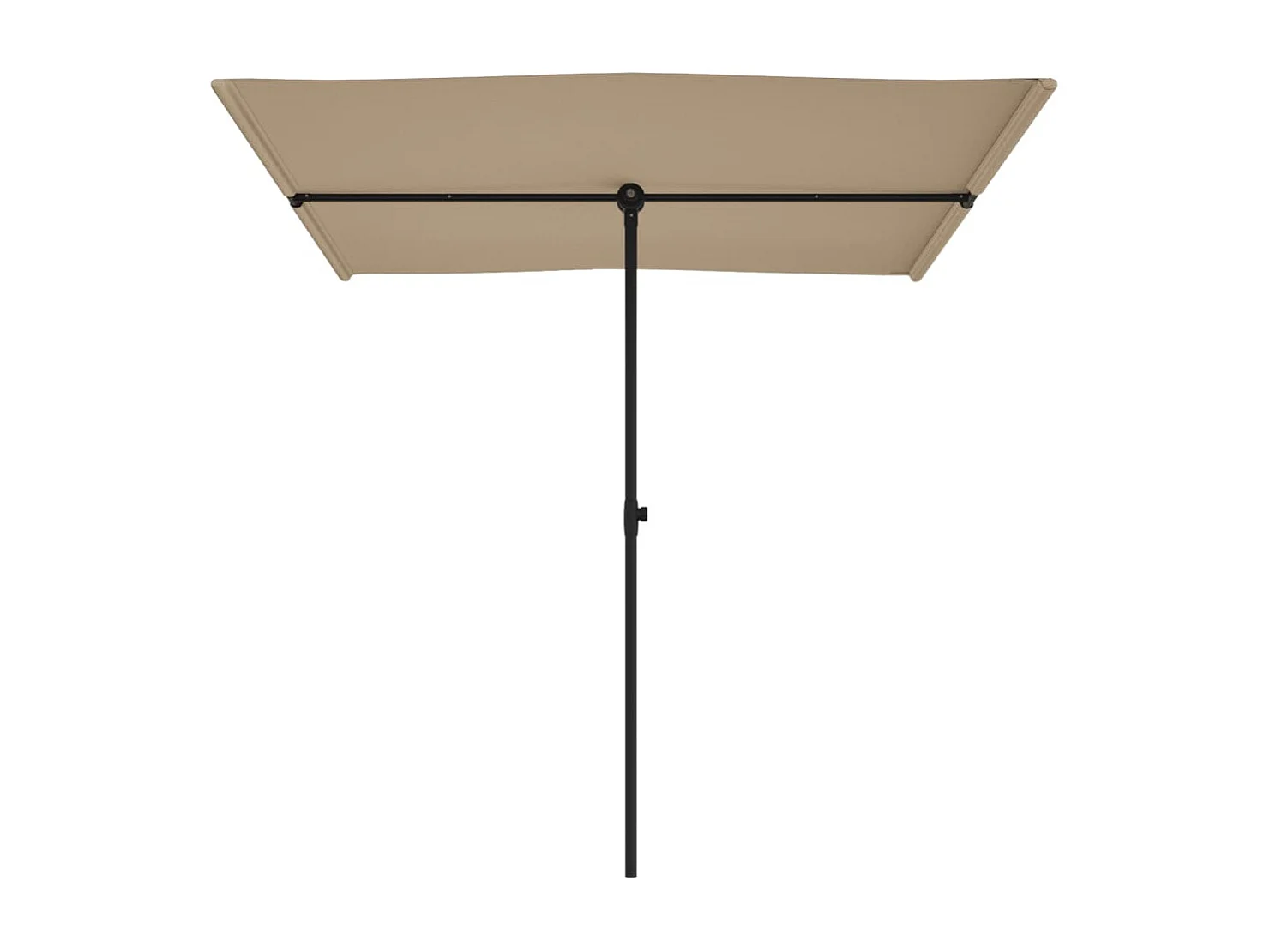 Zuhal  Parasol de jardin avec mât en aluminium 2x1,5 m Taupe