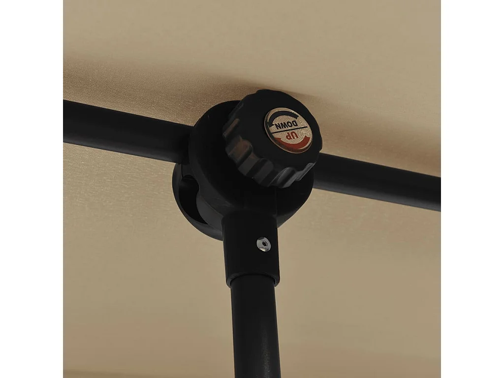 Zuhal  Parasol de jardin avec mât en aluminium 2x1,5 m Taupe