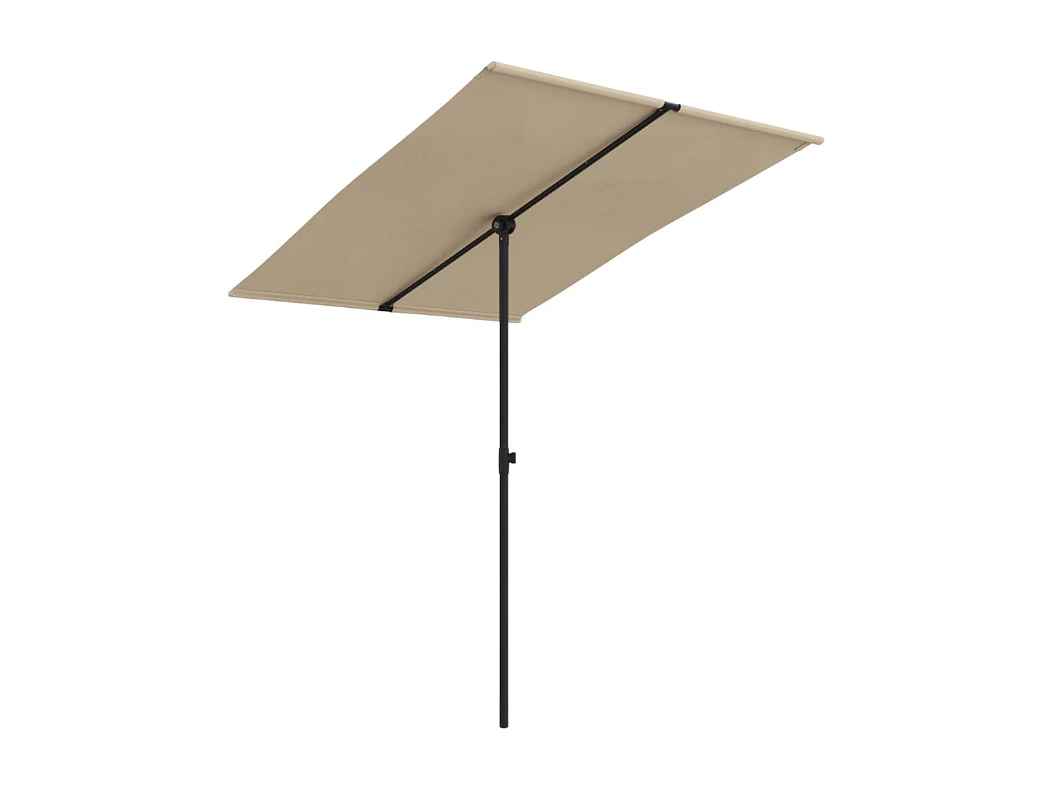 Zuhal  Parasol de jardin avec mât en aluminium 2x1,5 m Taupe