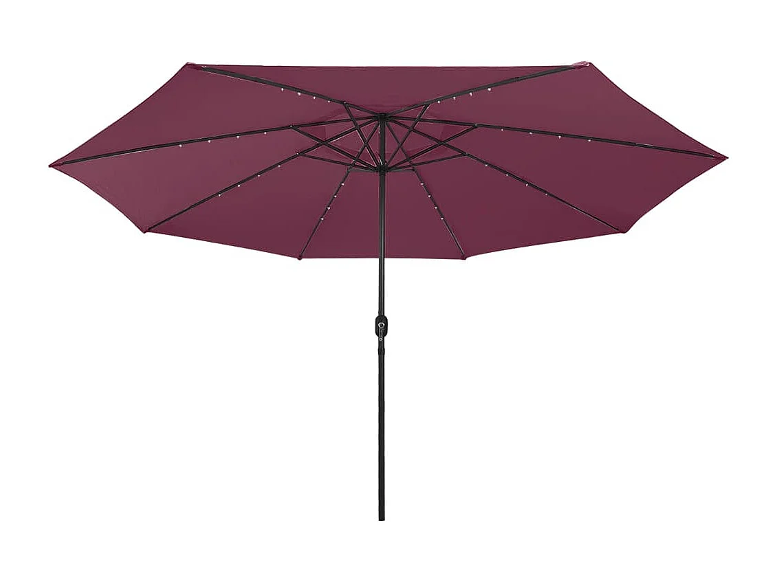 Brintir  Parasol met LED-verlichting 400 cm bordeauxrood