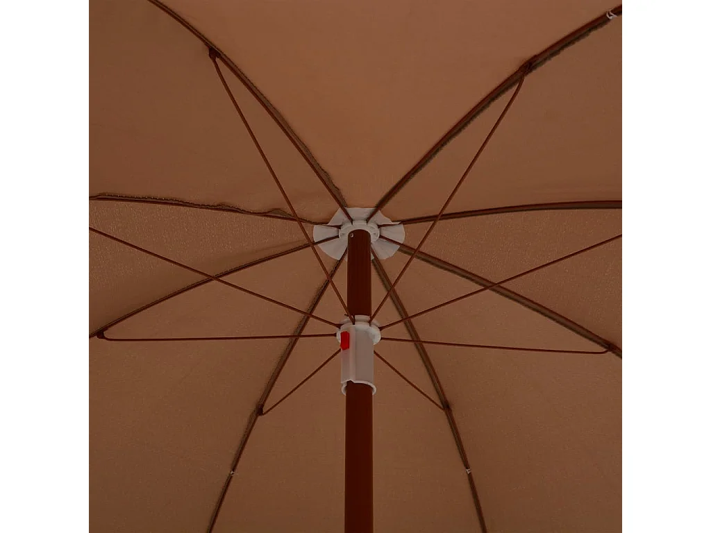 Brownsboro  Parasol de jardin avec mât en acier 180 cm taupe