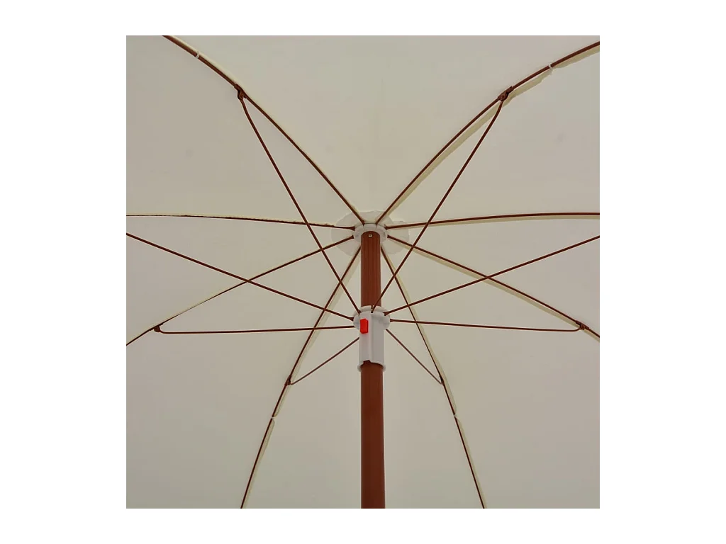 Brownsboro  Parasol de jardin avec mât en acier 180 cm Sable