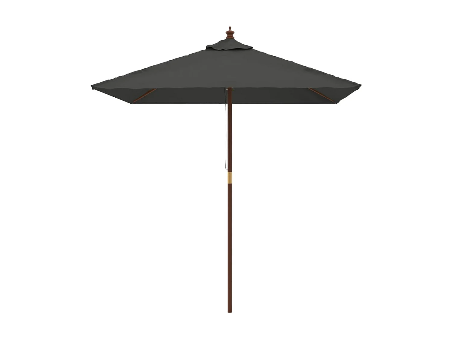 Daranor  Parasol de jardin avec mât en bois anthracite 198x198x231 cm