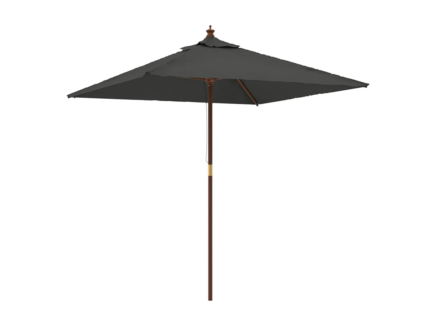 Daranor  Parasol de jardin avec mât en bois anthracite 198x198x231 cm
