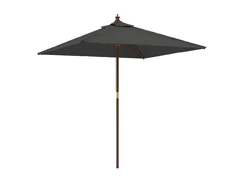 Daranor  Parasol de jardin avec mât en bois anthracite 198x198x231 cm