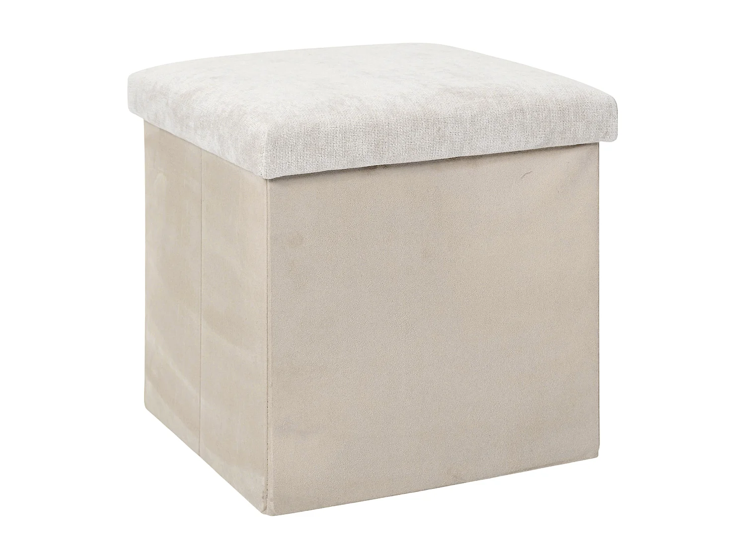 Coffre Pouf Pliable Emilia Beige Beige