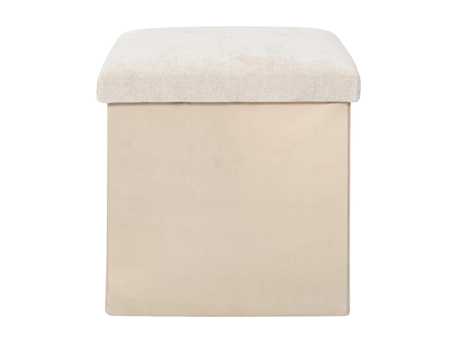 Coffre Pouf Pliable Emilia Beige Beige