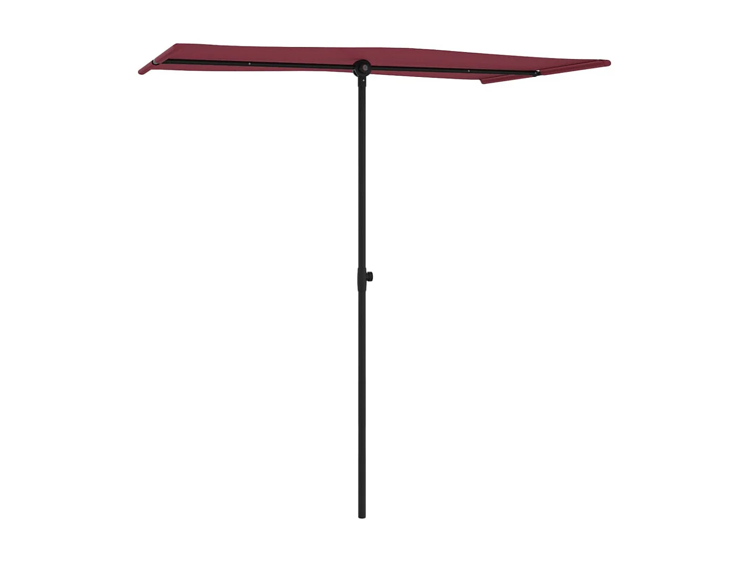 Zuhal  Sombrilla de jardín con palo de aluminio burdeos 180x110 cm