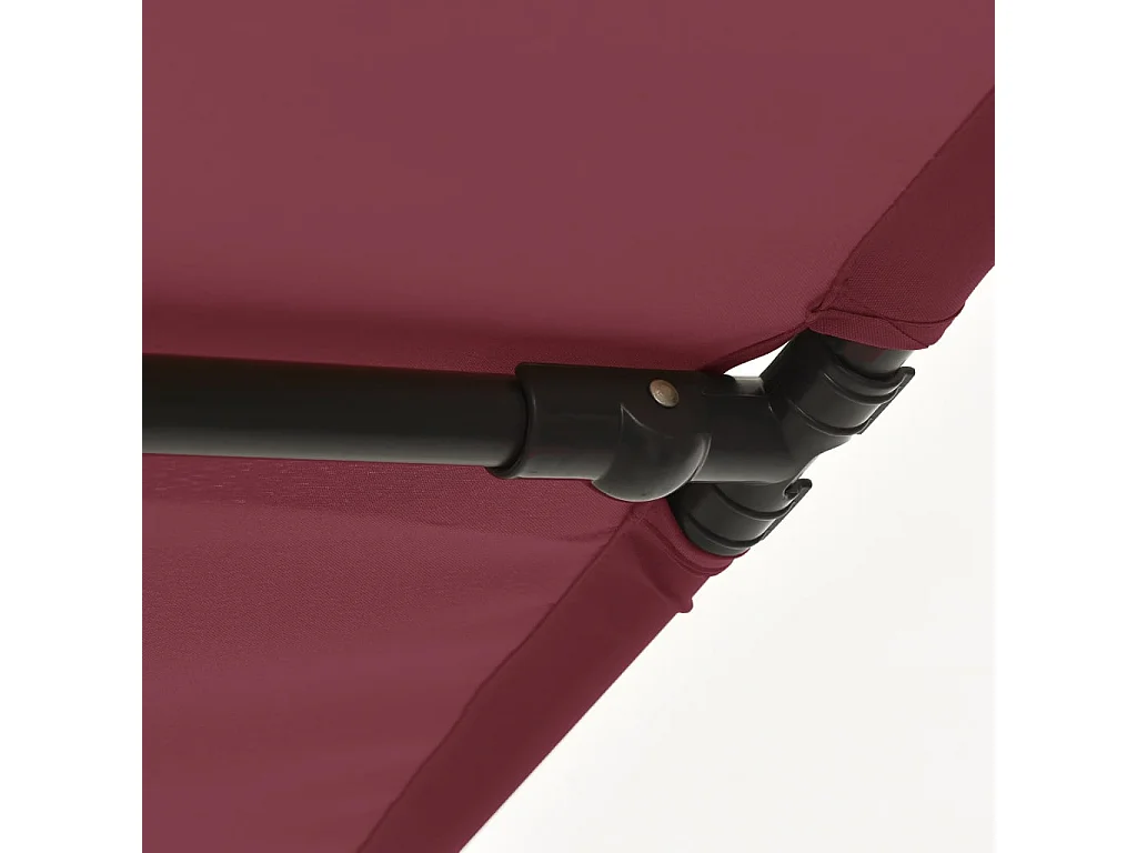 Zuhal  Sombrilla de jardín con palo de aluminio burdeos 180x110 cm