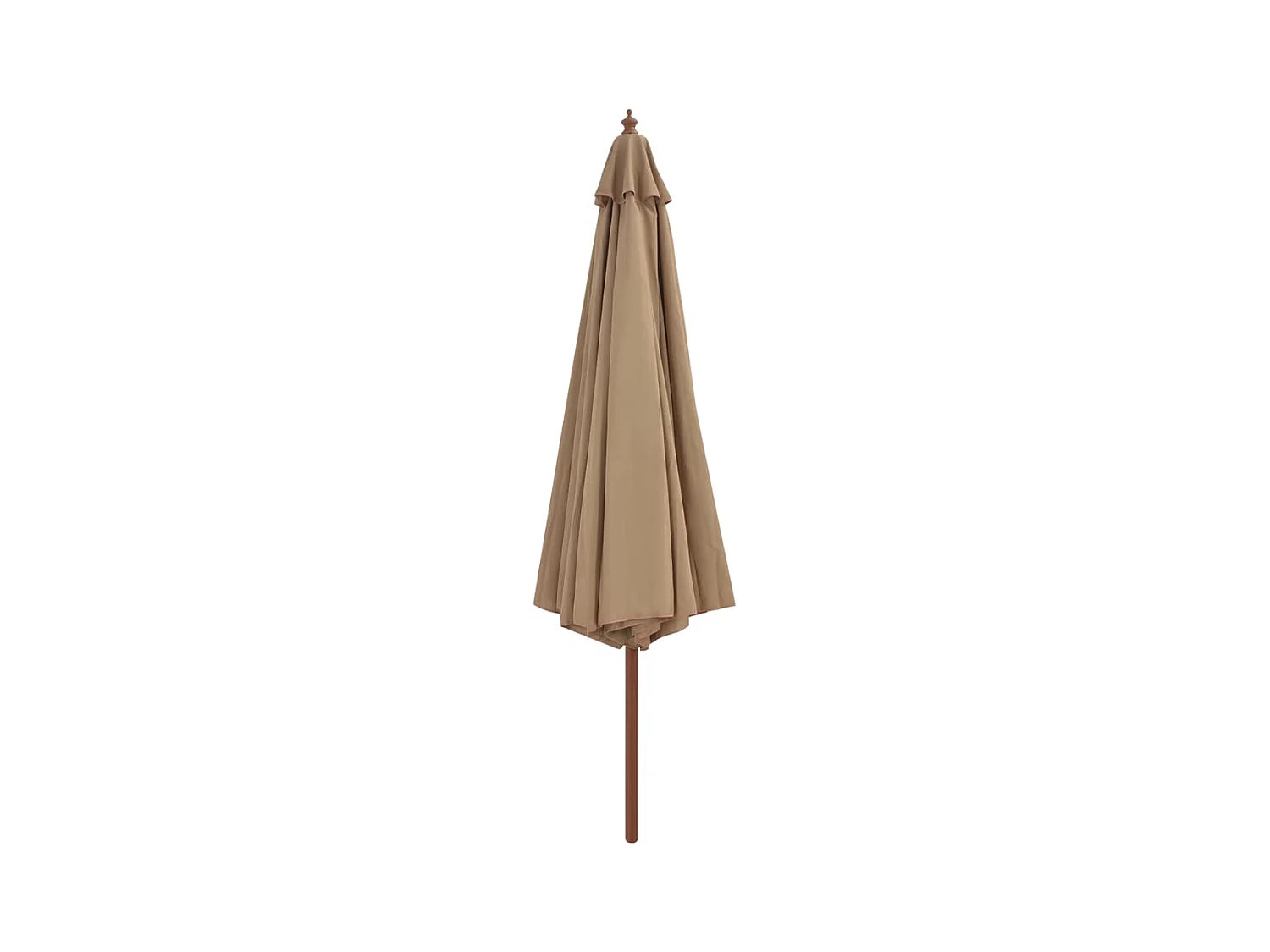 Hollywood  Parasol d'extérieur avec mât en bois 350 cm Taupe