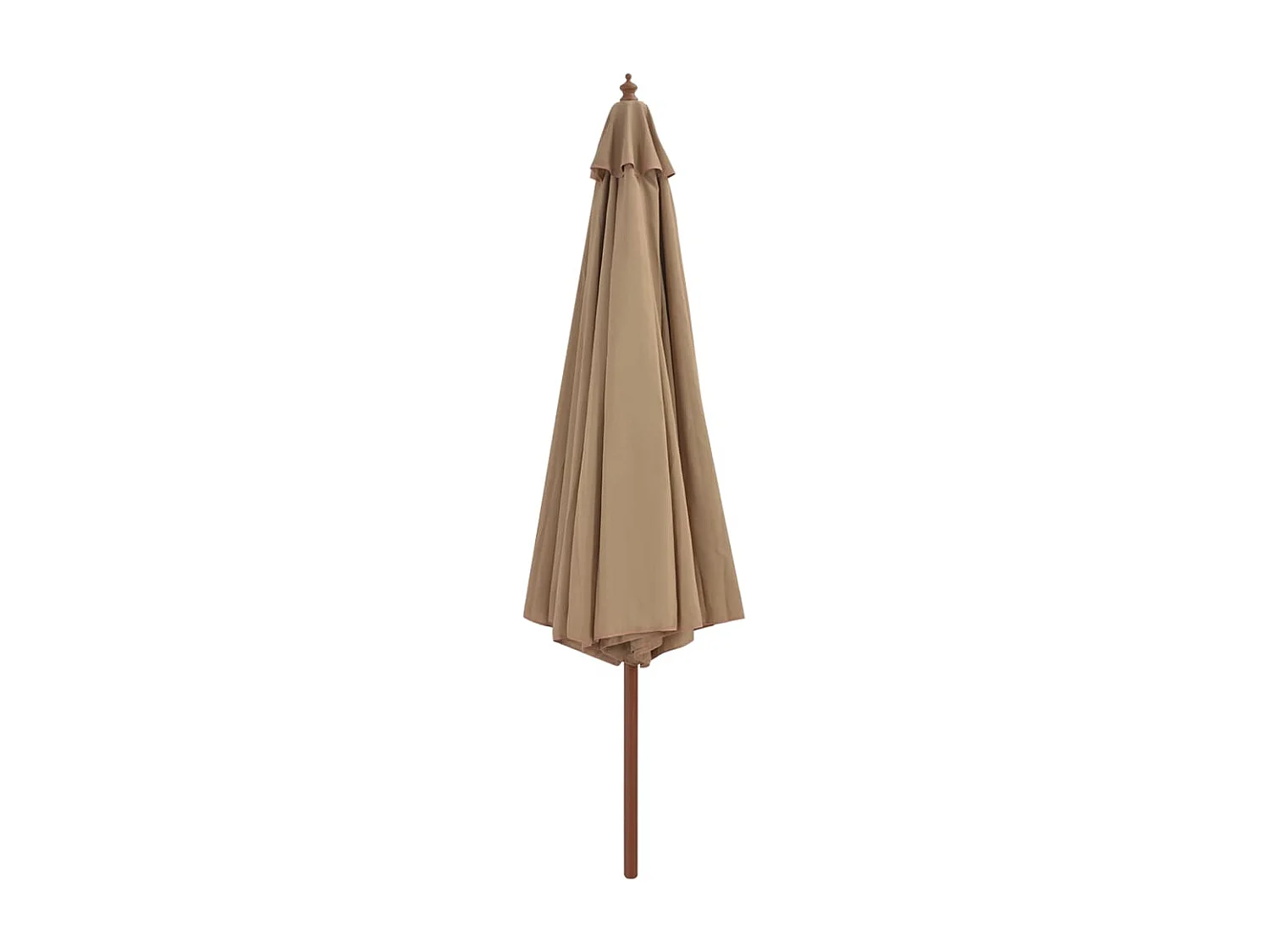 Hollywood  Parasol d'extérieur avec mât en bois 350 cm Taupe