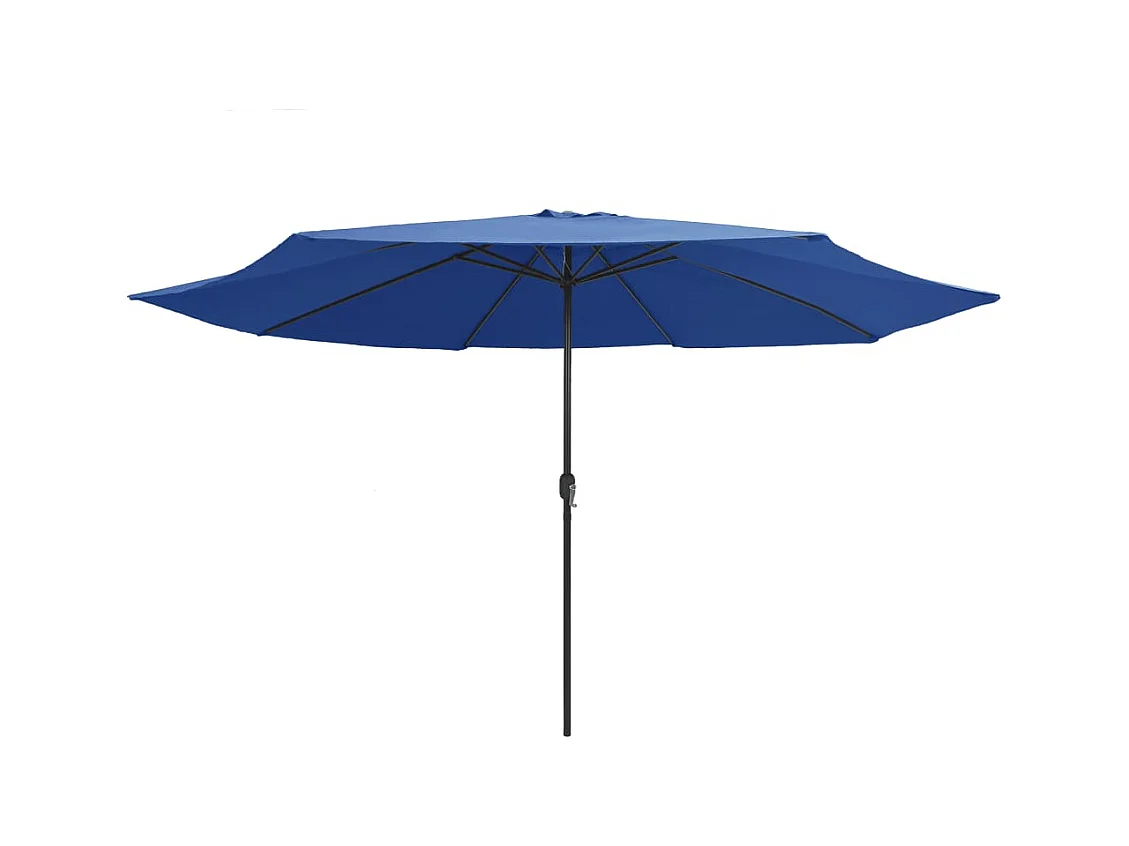 Orlinor  Parasol de jardin avec mât en métal 390 cm bleu azuré