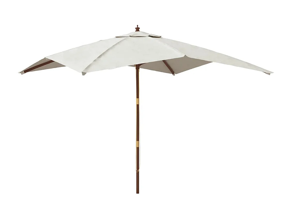 Varel  Parasol de jardin avec mât en bois sable 300x300x273 cm