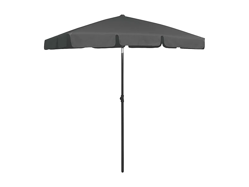 Roxanne  Parasol de plage anthracite 180x120 cm