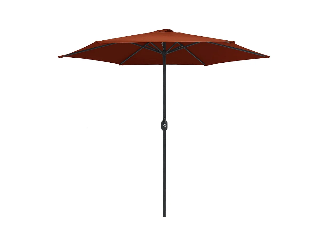 Qerlan  Parasol de jardin et mât en aluminium 270x246 cm Terre cuite