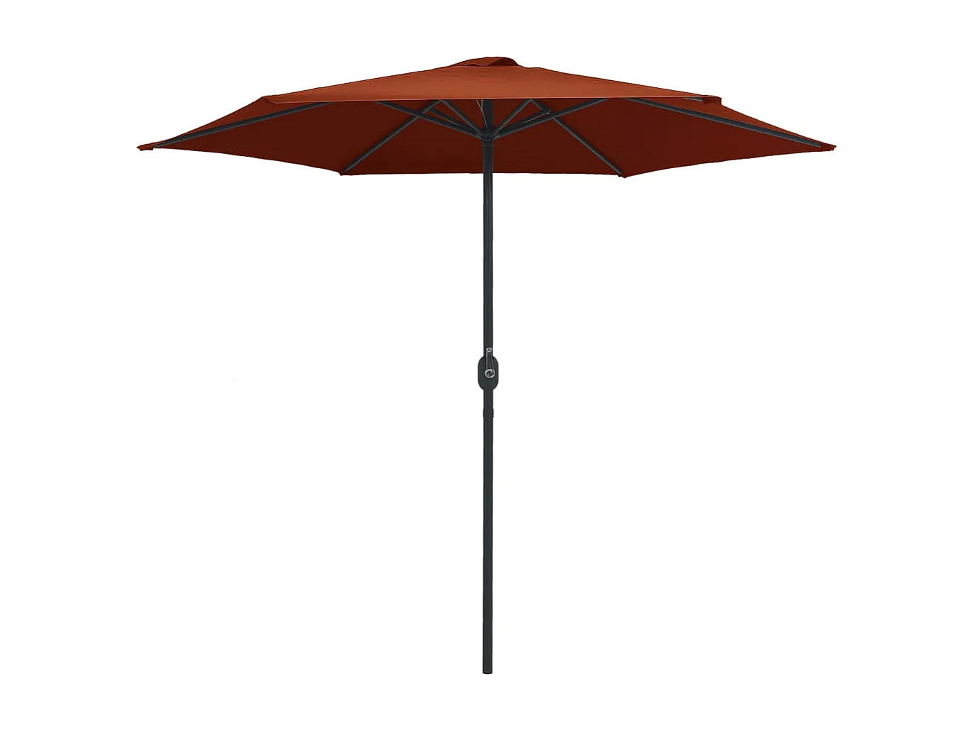Qerlan  Parasol met aluminium paal 270x246 cm terracottakleurig