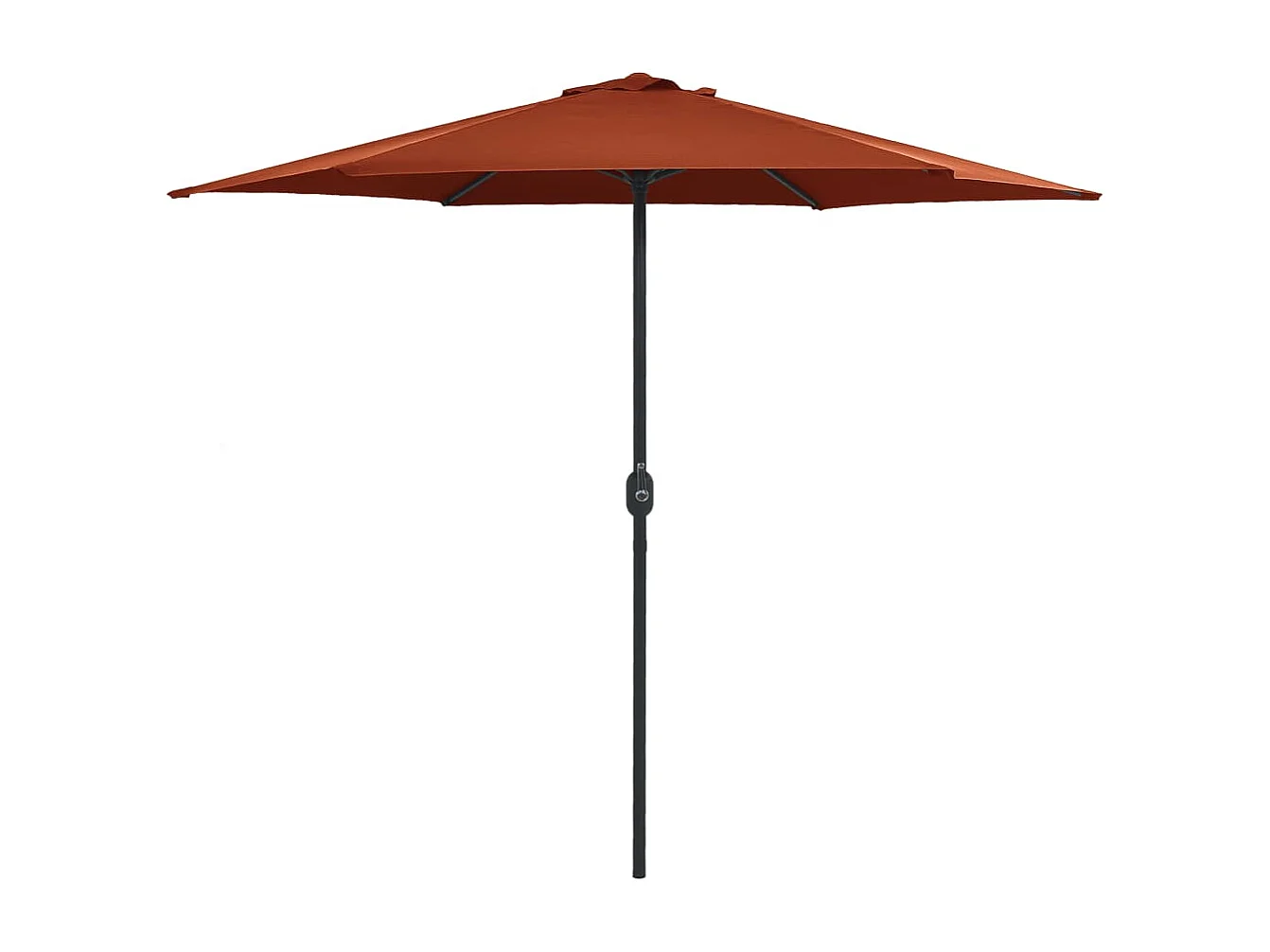 Qerlan  Parasol met aluminium paal 270x246 cm terracottakleurig