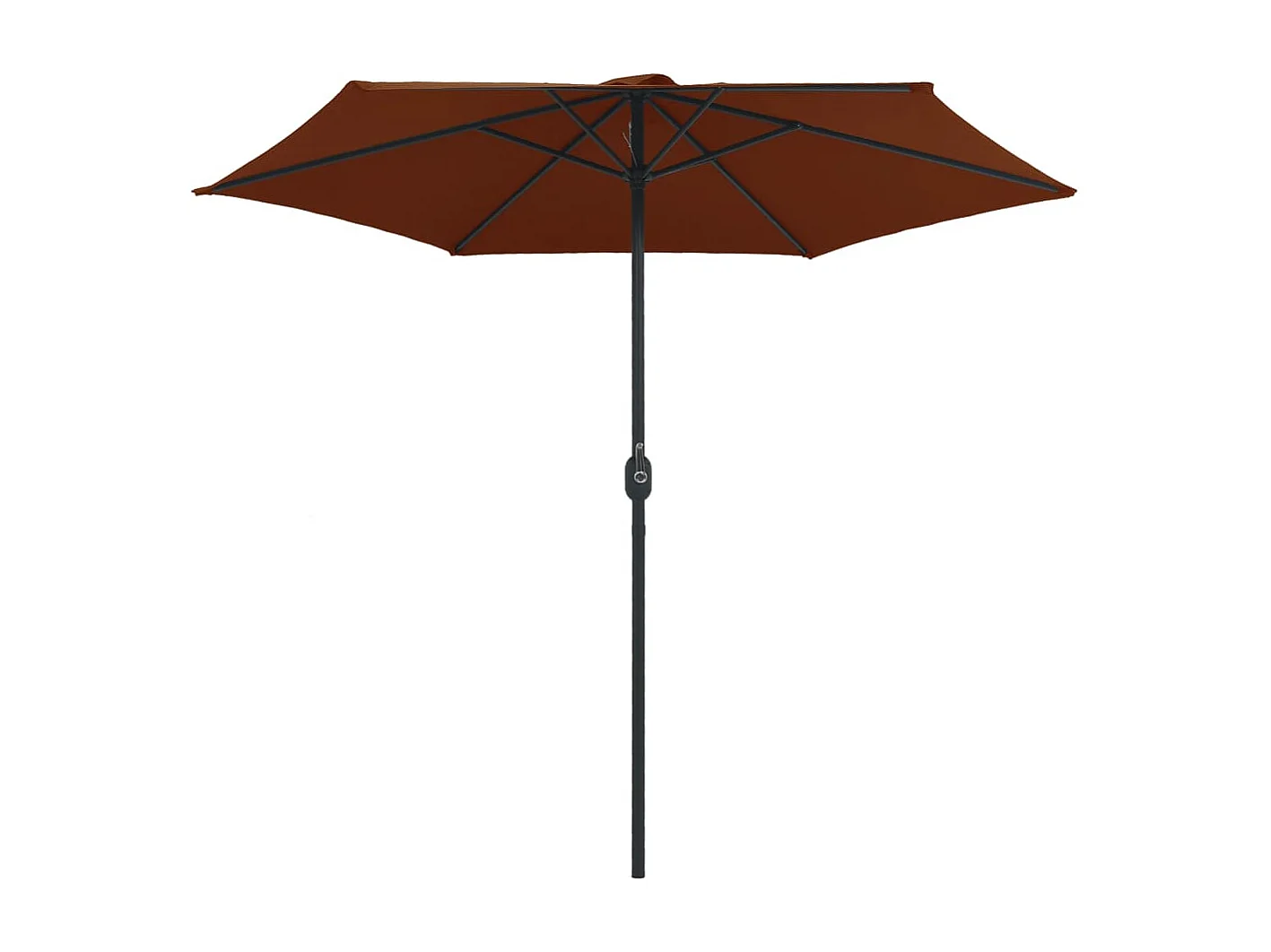 Qerlan  Parasol met aluminium paal 270x246 cm terracottakleurig