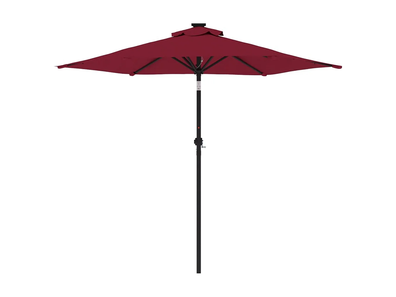 Jeanerette  Sombrilla de jardín con poste de acero burdeos 225x225x212 cm