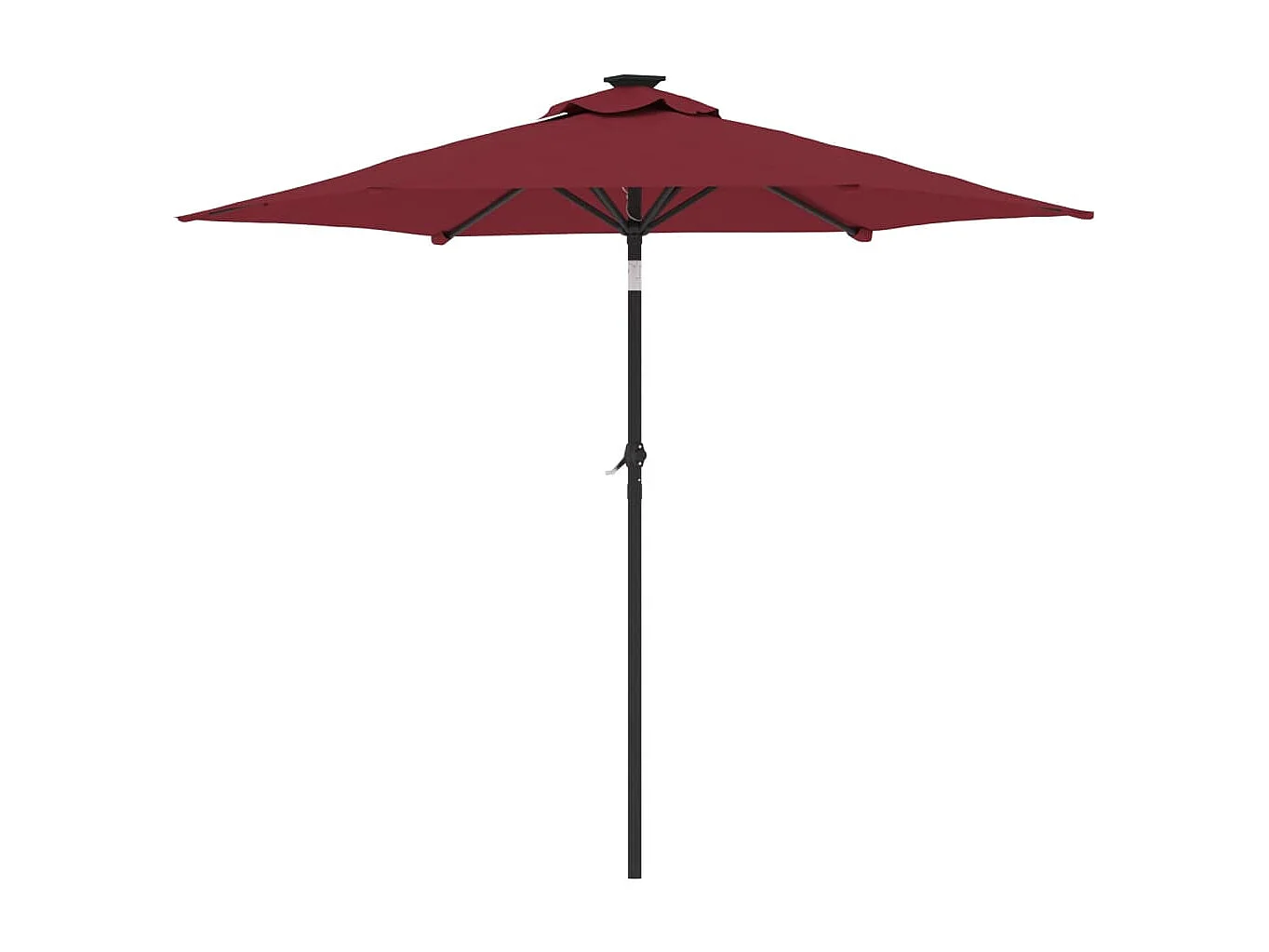 Jeanerette  Sombrilla de jardín con poste de acero burdeos 225x225x212 cm