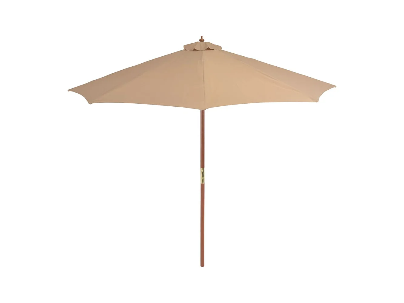 Highlands Ranch  Parasol d'extérieur avec mât en bois 300 cm taupe