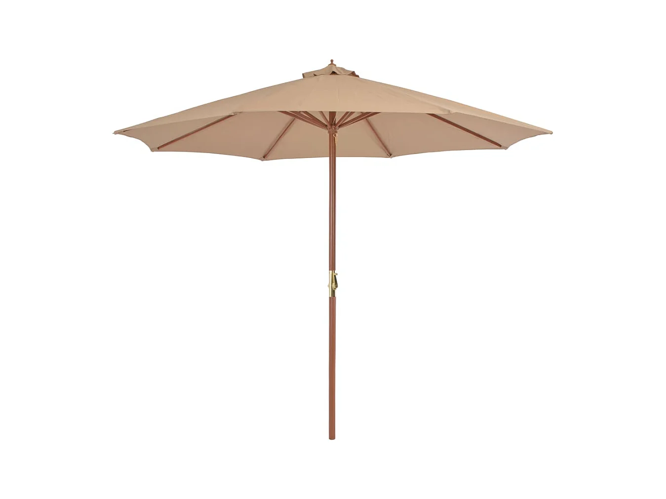 Highlands Ranch  Parasol d'extérieur avec mât en bois 300 cm taupe