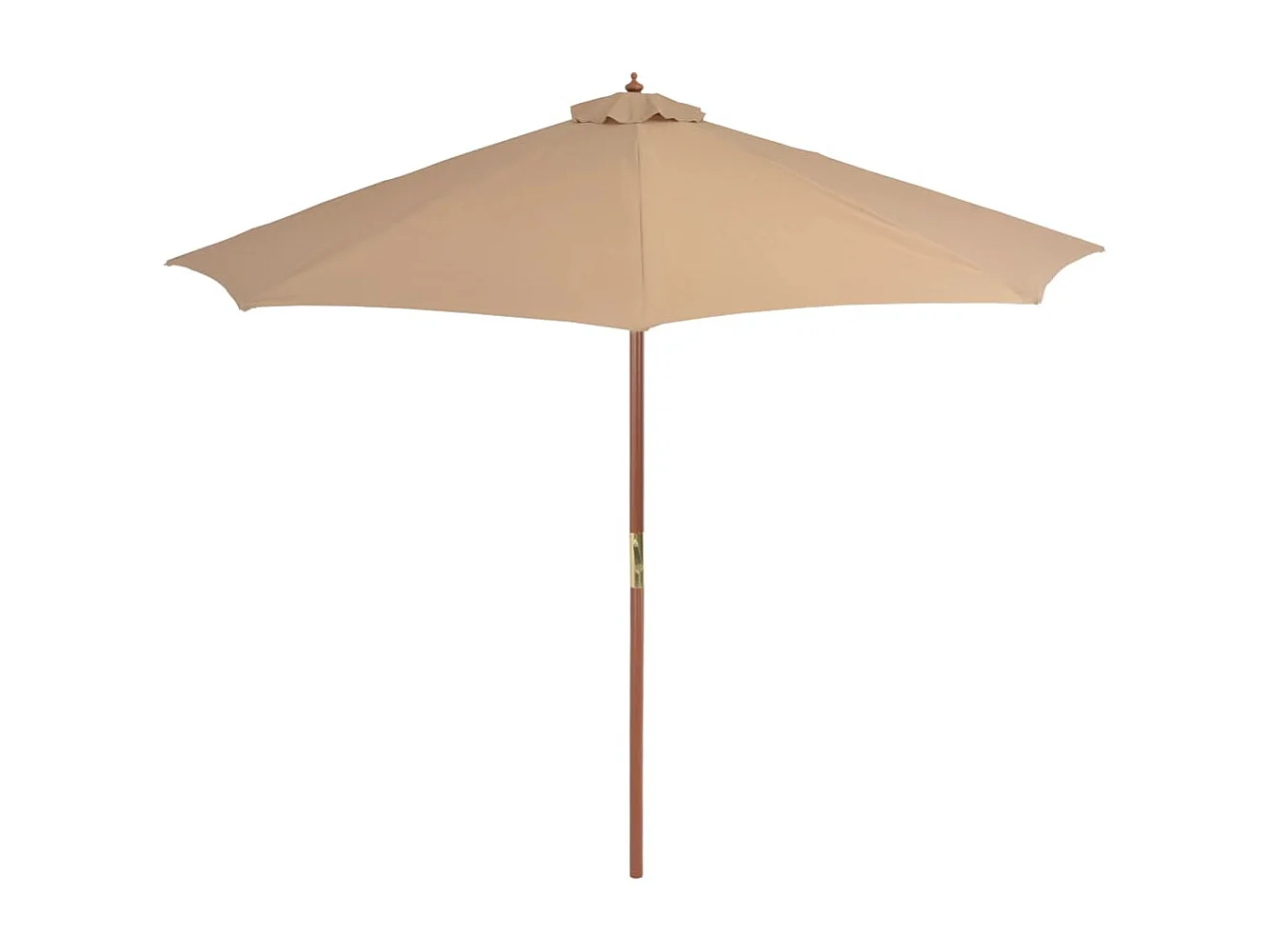 Highlands Ranch  Parasol d'extérieur avec mât en bois 300 cm taupe