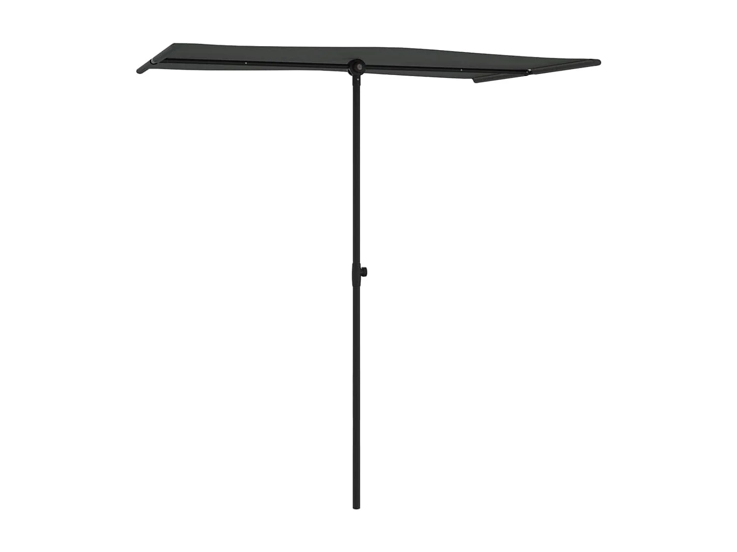 Zuhal  Parasol de jardin avec mât en aluminium 180x110 cm anthracite