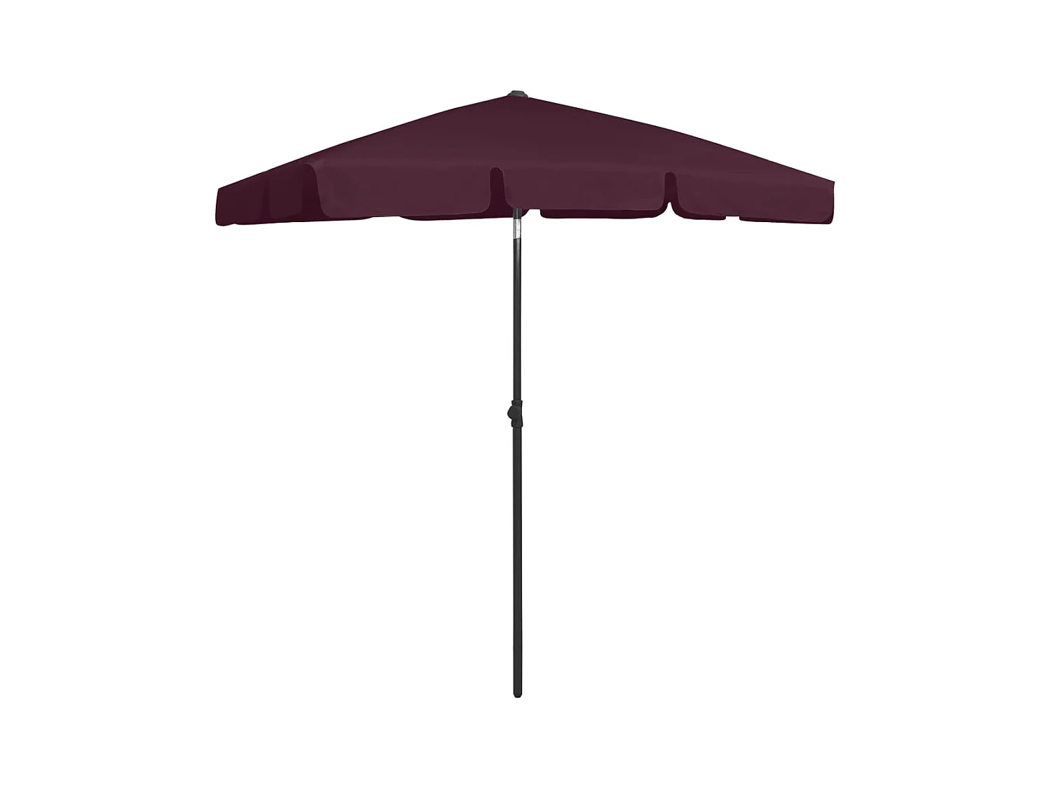 Roxanne  Parasol de plage rouge bordeaux 180x120 cm