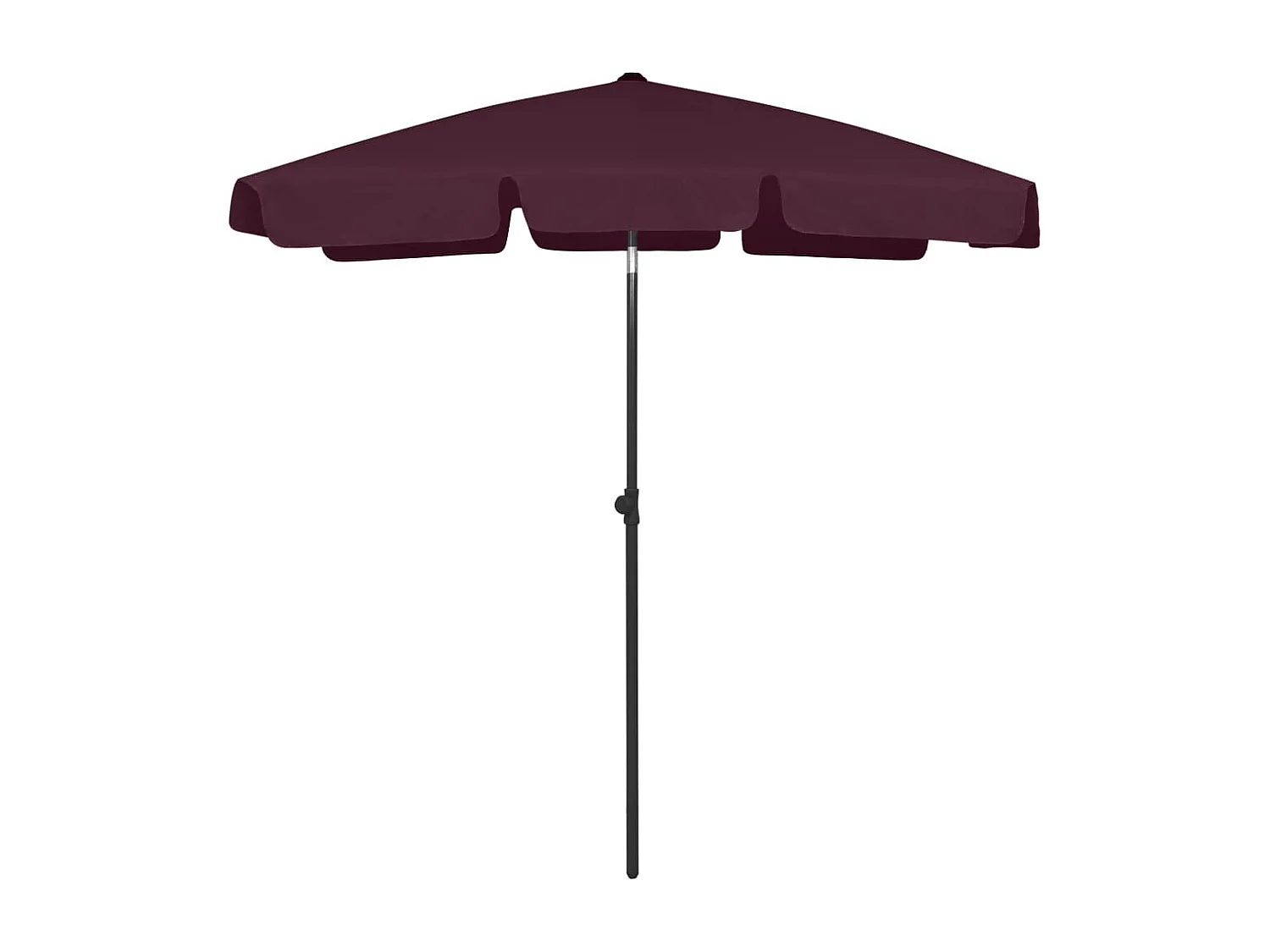 Roxanne  Parasol de plage rouge bordeaux 180x120 cm