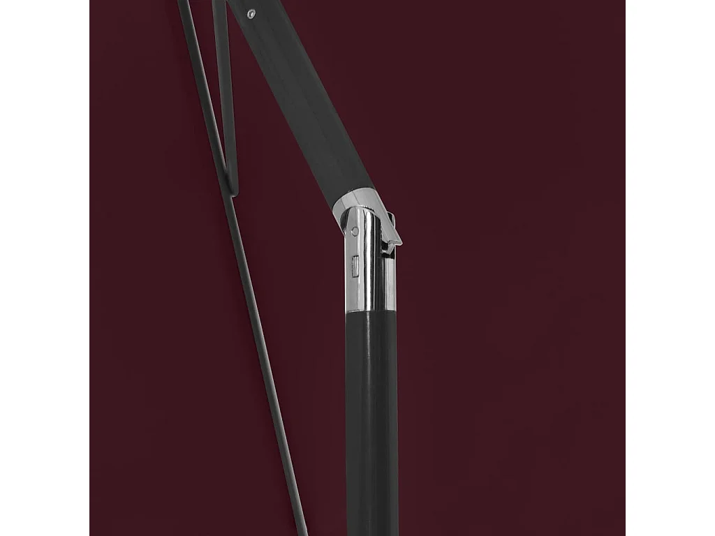 Roxanne  Parasol de plage rouge bordeaux 180x120 cm