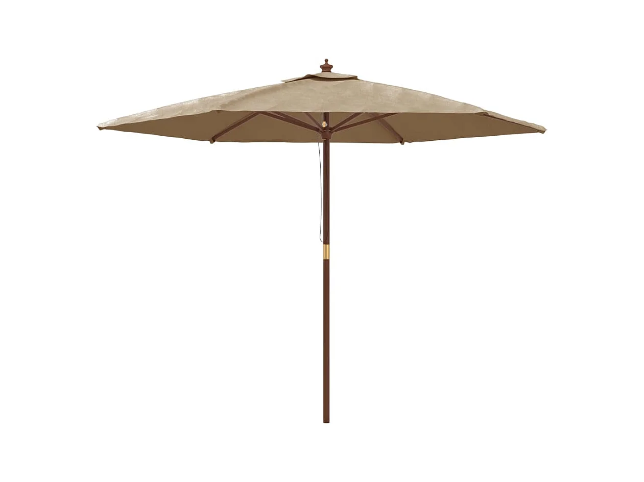 Sophie-Sandrine  Parasol de jardin avec mât en bois taupe 299x240 cm