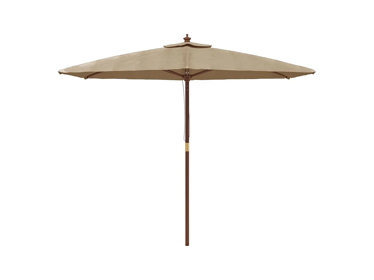 Sophie-Sandrine  Parasol de jardin avec mât en bois taupe 299x240 cm