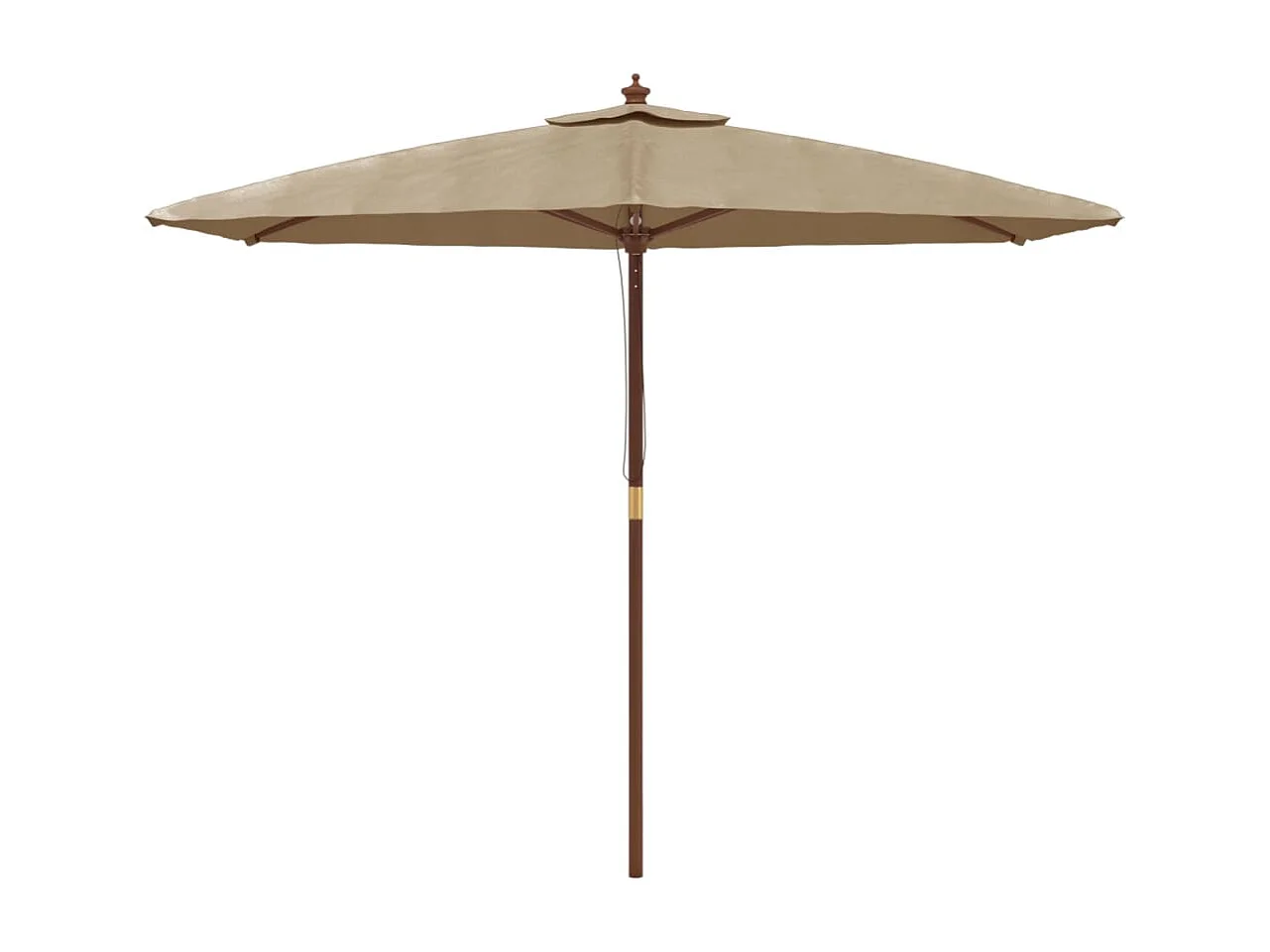 Sophie-Sandrine  Parasol de jardin avec mât en bois taupe 299x240 cm